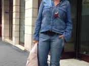 With flare jeans.-