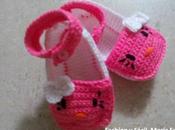 Ideas súper creativasy coloridas: hello kitty sandalias flores buhos crochet (Crocheted purse, baby slippers)