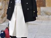 Wool white skirt