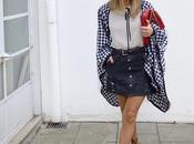 Houndstooth print cape