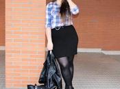 Outfit Falda lapiz cuadros