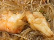 Fideos chinos gambones calamares salsa ostras