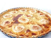 Quiche queso cabra pera