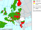 Benzo(a)pireno: Mapa valor objetivo anual para protección salud (Europa, 2008)
