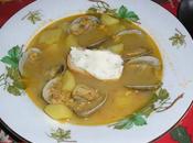 Sopa pescado chirlas