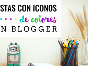 Cómo hacer listas iconos colores Blogger