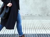 long grey coat leaopard booties outfit