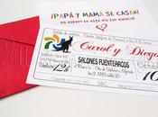 Invitaciones boda estilo entrada