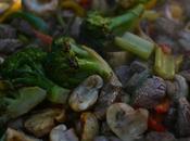 Vegetales vacío plancha.