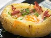 Patatas rellenas huevo bacon