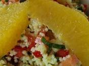 Taboule manzana naranja. receta vegetariana.