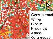 Detallada infografía distribución racial Estados Unidos