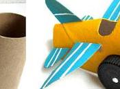 Manualidades para niños avioneta reciclando tubos papel higiénico