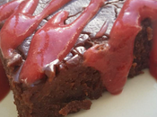 Brownie salsa fresas