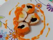 Pollo enrollado salsa