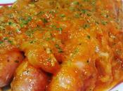 Salchichas frescas salsa tomate