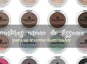 sombras ojos essence para usar como iluminador.