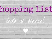 white shopping list