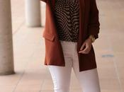 blazer larga marron