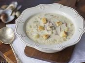 England Clam Chowder. Sopa almejas Nueva Inglaterra.