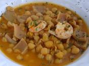 GARBANZOS SEPIA LANGOSTINOS (Olla