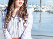 Tendencia: Camisa azul blanca rayas