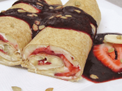 Wrap frutas coulis frutos rojos