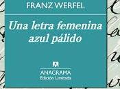 letra femenina azul pálido Franz Werfel