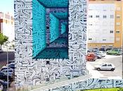 Ilusiones ópticas murales caligráficos