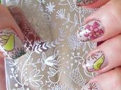 Manicura placa ND109 "Charming Spring" Nicole Diary