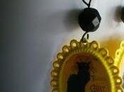 Pendientes tournée chat noir
