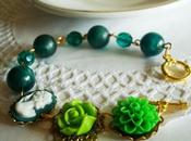 Pulsera vintage camafeos verdes