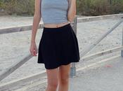 Crop falda skater