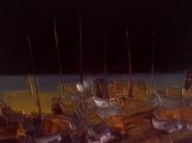 "Marine masts".Oil spatula canvas.Details. 2016.25 c...