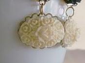 Pendientes paris crema negro