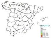 España: Mapa emisiones (Inventario EMEP 2014)