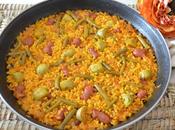 Arroz verduras salchichas