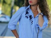 Camisa rayas bordado