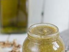 Pasta pesto nueces