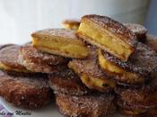 Galletas fritas rellenas flan