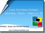 ¿Cómo Crear Formulario Contacto para Blogs? 1era Parte Video Nro.