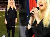 Christina Aguilera canta Himno Nacional Super Bowl