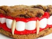 Dentadura vampiro hecha galletas