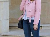 Outfit diario biker rosa