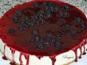 Tarta yogur griego cobertura mermelada moras silvestres