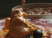 Tajin conejo salsa uvas olivas negras