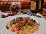 Arroz Salteado Verduras Butifarra Nueces Cajún