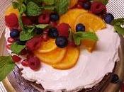 Tarta queso mandarinas