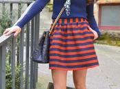 match: falda rayas fular leopardo