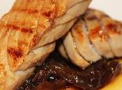 Ventresca atun marinado Pedro Ximenez cebolla caramelizada mermelada zarzamora